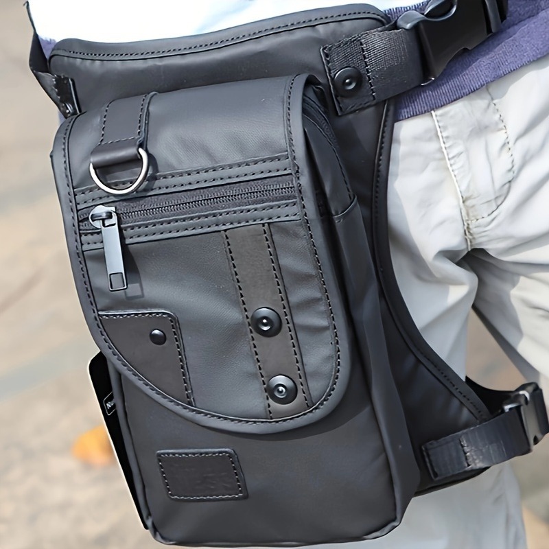 Outdoor Sport Bag - 1 ชิ้นไนลอนแฟชั่นกันน้ําเอวกระเป๋ากีฬากลางแจ้งเดินป่าต้นขา C Rossbody แพ็คทนทานยุทธวิธีสายรัดปรับ