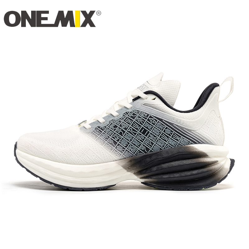 Outdoor Sport Flooring - ONEMIX สไตล์จีนรองเท้าวิ่งสําหรับชาย Breathable แฟชั่นตัวอักษร Vamp Air
