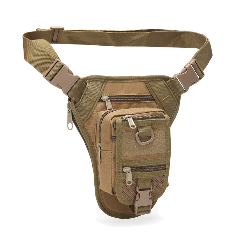 Outdoor Sport Bag - กระเป๋าคาดเอวสำหรับเล่นกีฬากลางแจ้งสำหรับผู้ชายและผู้หญิง, กระเป๋าคาดต้นขาแบบยุทธวิธี, กระเป๋าอเนกประสงค์สำหรับปีนเขาและปั่นจักรยานแบบกันน้ำ