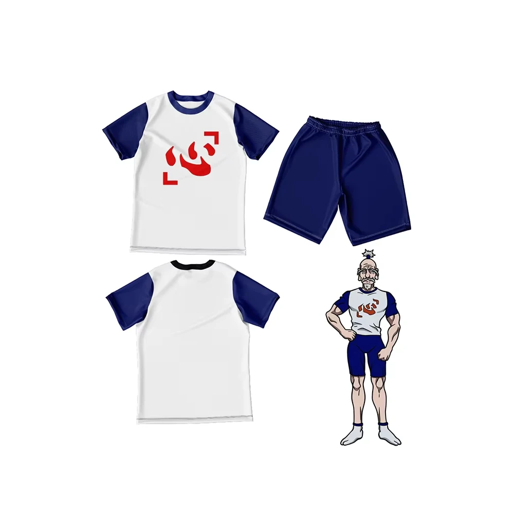 Outdoor Sports Leisure - เสื้อยืดและกางเกงขาสั้นลายอนิเมะเนเทโร ฮันเตอร์ x ฮันเตอร์ พิมพ์ลาย 3