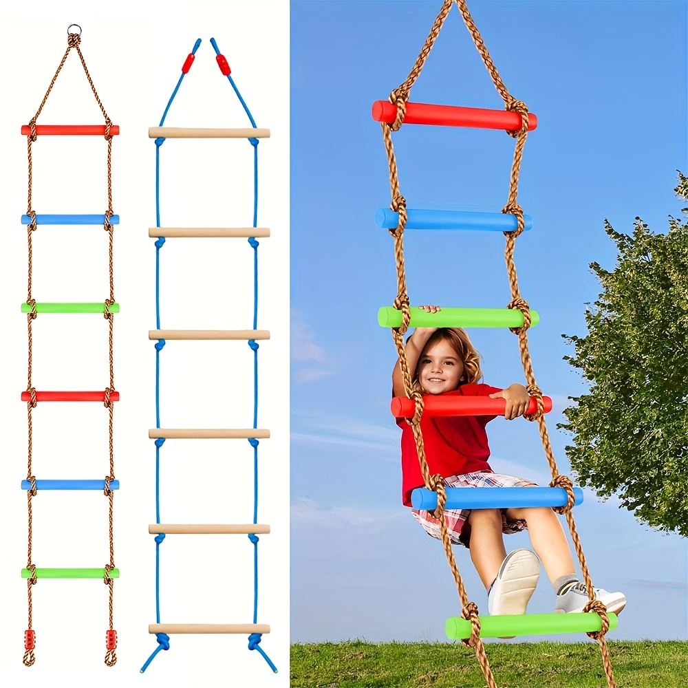 Outdoor Sport Activities For Kids - บันไดปีนป่ายหลากสีสำหรับเด็ก 1 ชิ้น ของเล่นสนามเด็กเล่น PE ทนทาน