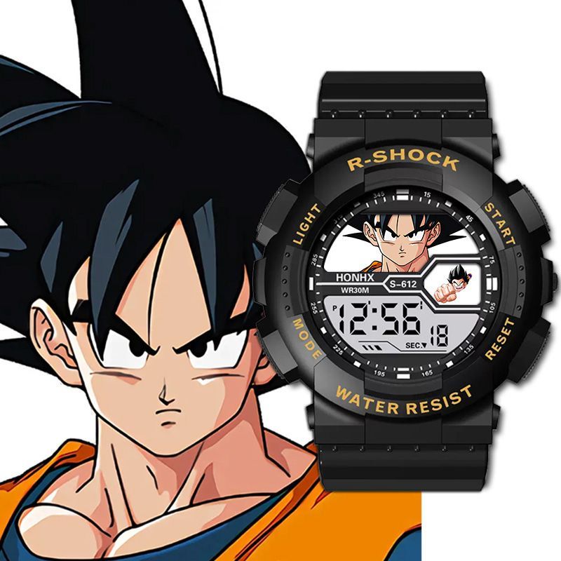 Outdoor Sport Watch - ดราก้อนบอลนาฬิกาเด็กนักเรียนนาฬิกาอิเล็กทรอนิกส์กันน้ำป้องกันการตกกระแทกจับเวลาสปอร์ตนาฬิกาปลุกนาฬิกาซอน โกคูของขวัญวันหยุด