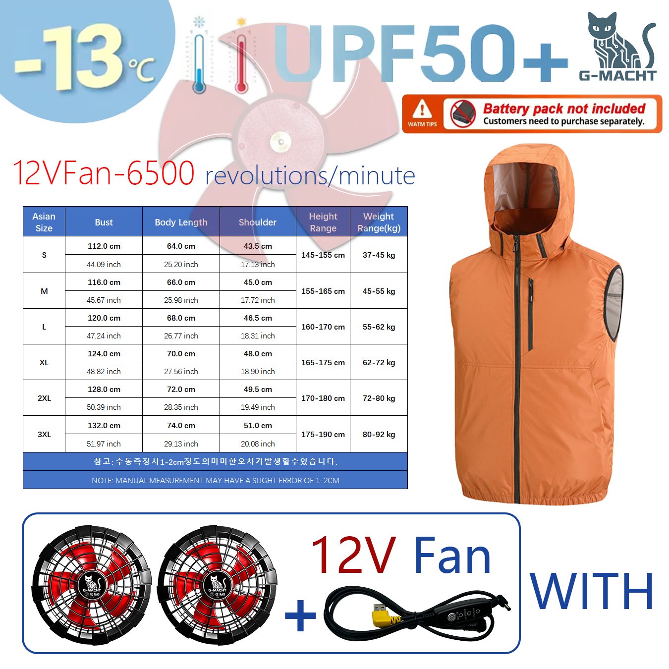Outdoor Sport Jacket Brand - เสื้อกั๊กแอร์คอนดิชันแบบพัดลม 12V/5V สำหรับฤดูร้อน น้ำหนักเบาพิเศษ เหมาะสำหรับชายหญิง เดินทาง