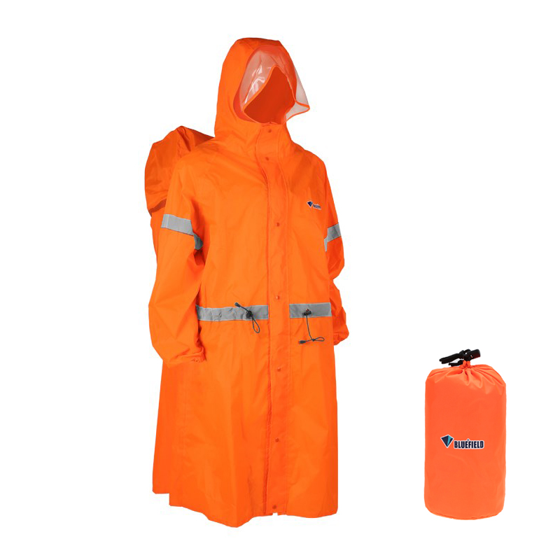 Outdoor Sport Windbreaker - กระเป๋าเป้สะพายหลังแบบสะท้อนแสงสำหรับกิจกรรมกลางแจ้ง พร้อมผ้าคลุมกันฝนแบบชิ้นเดียว ใช้ได้ทั้งผู้ชายและผู้หญิง เหมาะสำหรับการเดินป่า ตั้งแคมป์ และปั่นจักรยาน