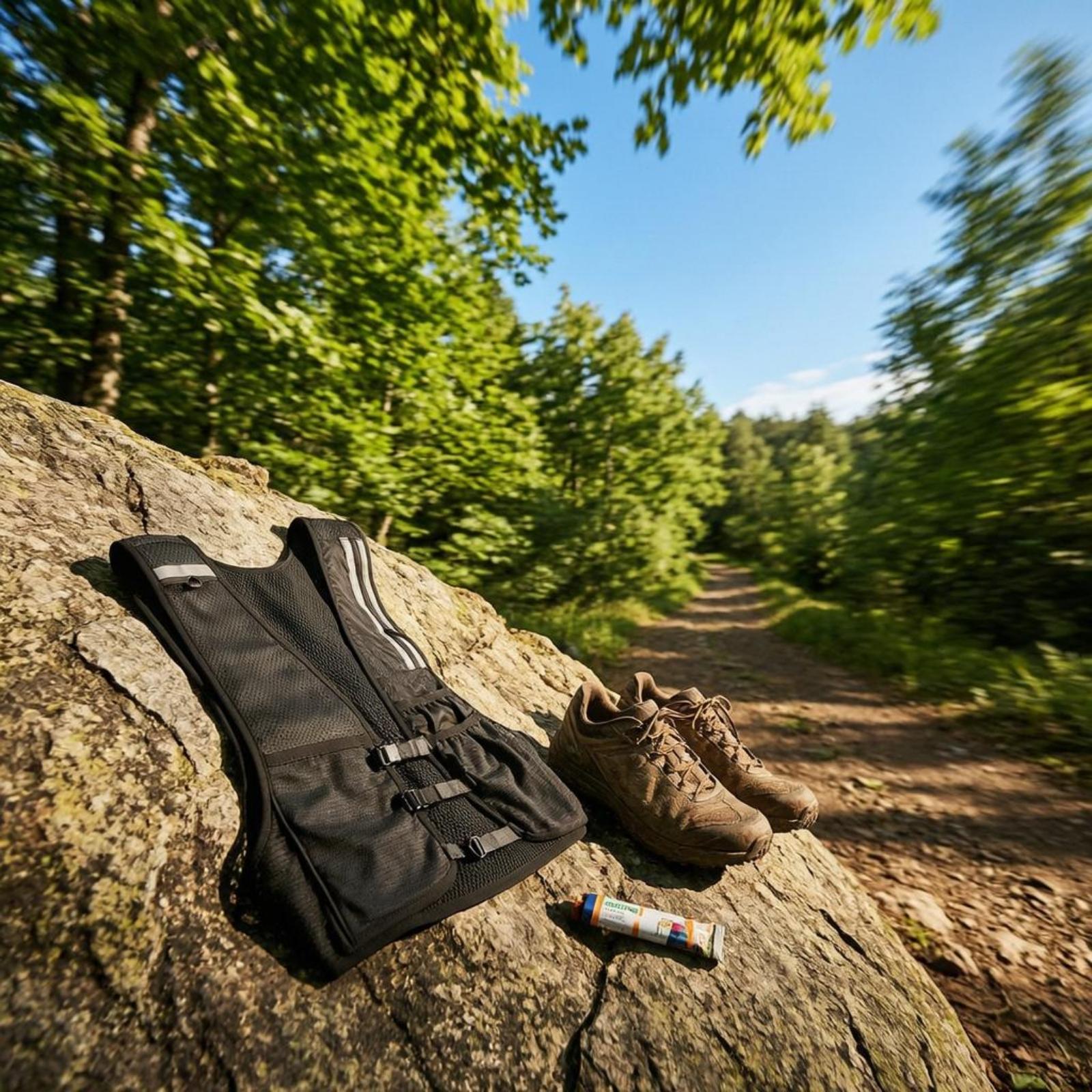 Trail Running Vest - เสื้อกั๊กสำหรับวิ่งกลางแจ้ง อุปกรณ์สำหรับการเดินป่า สายสะพายปรับได้ พร้อมแถบสะท้อนแสงสำหรับใช้งานบนถนนและทางเดิน