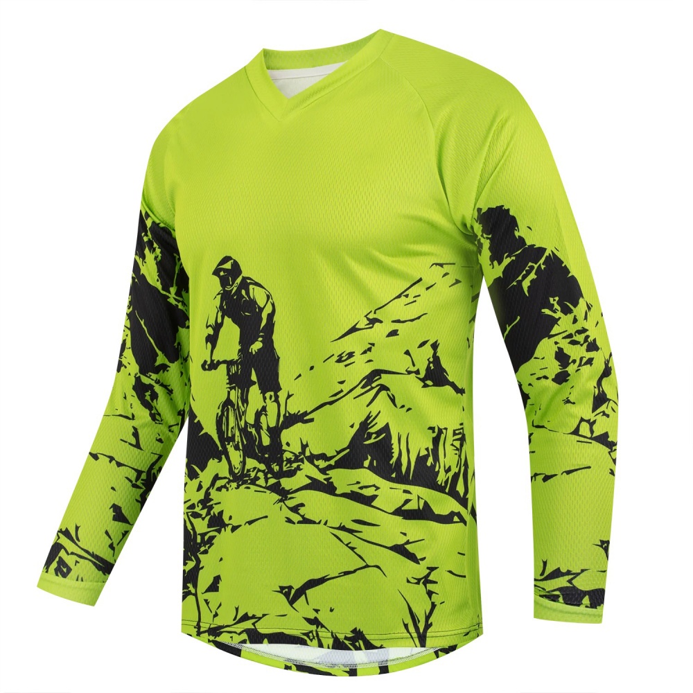เสื้อยืดแขนยาวพิมพ์ลายจักรยานเ - Outdoor Sportswear บทวิจารณ์และราคา