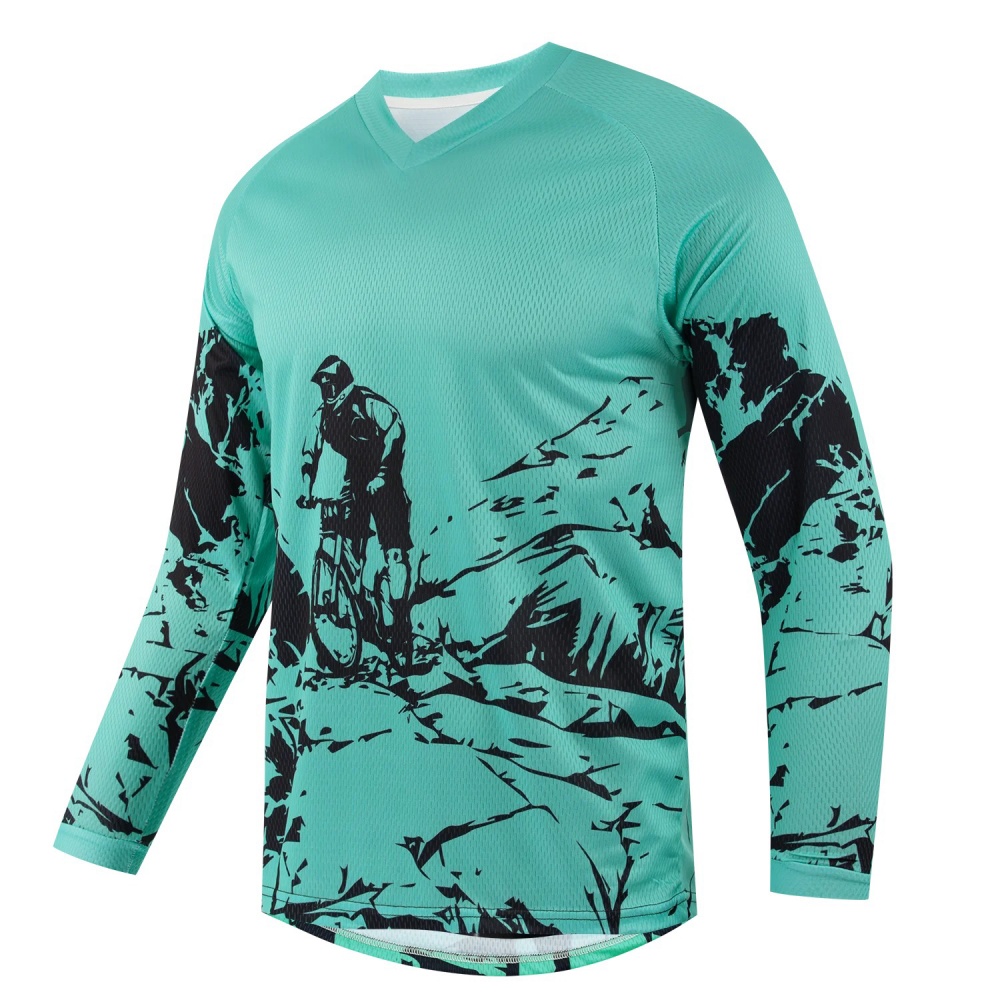 เสื้อยืดแขนยาวพิมพ์ลายจักรยานเ - Outdoor Sportswear บทวิจารณ์และราคา