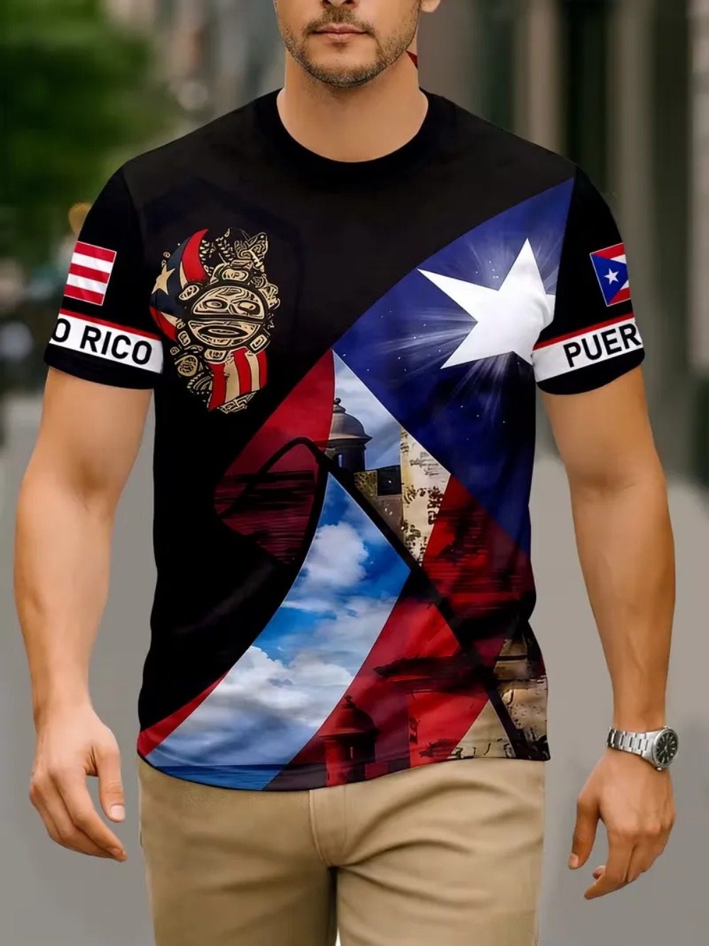 เสื้อยืดพิมพ์ลายธงชาติเปอร์โตร - Outdoor Sport Club บทวิจารณ์และราคา