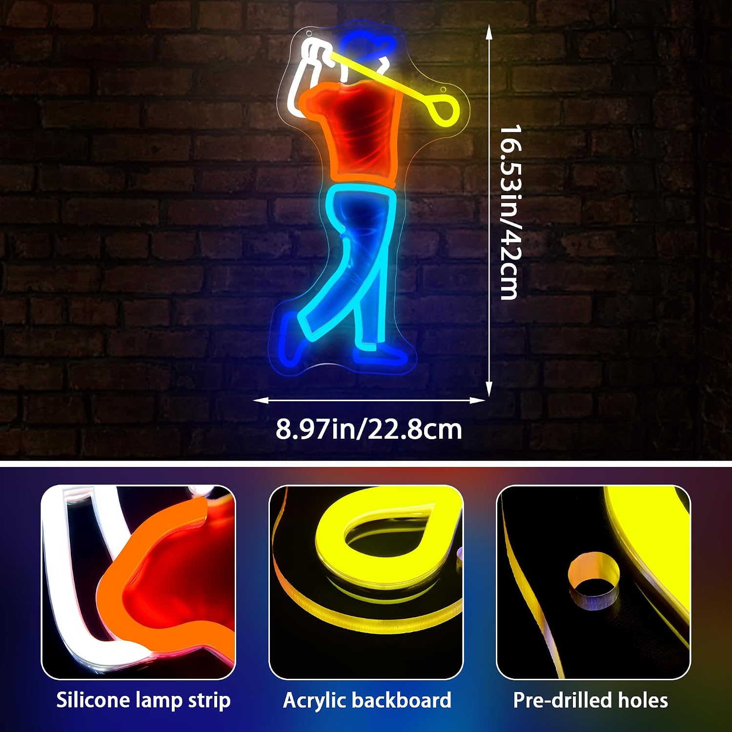 ป้ายไฟนีออนรูปวงสวิงนักกอล์ฟ ใ - Outdoor Sport Club บทวิจารณ์และราคา
