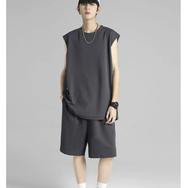 ชุดเซ็ตเสื้อกล้ามและกางเกงขาสั - Outdoor Sportswear บทวิจารณ์และราคา