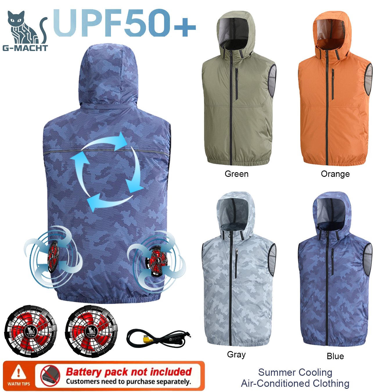 เสื้อกั๊กแอร์คอนดิชันแบบพัดลม  - Outdoor Sport Jacket Brand บทวิจารณ์และราคา
