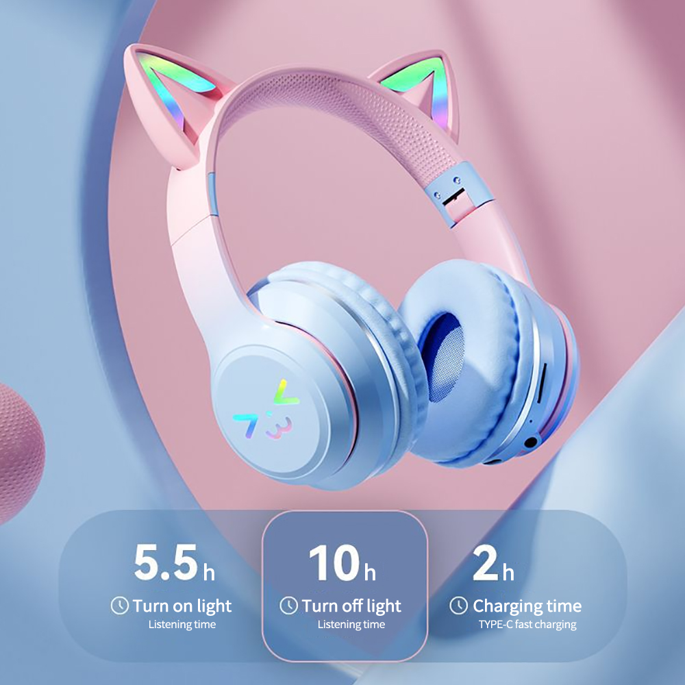 หูฟังไร้สายไล่โทนสี RGB หูแมวน - Outdoor Sport Activities For Kids บทวิจารณ์และราคา
