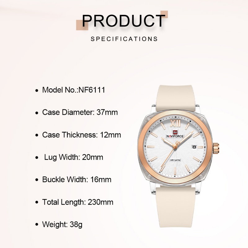 นาฬิกาควอตซ์ NAVIFORCE สไตล์มิ - Outdoor Sport Watch บทวิจารณ์และราคา